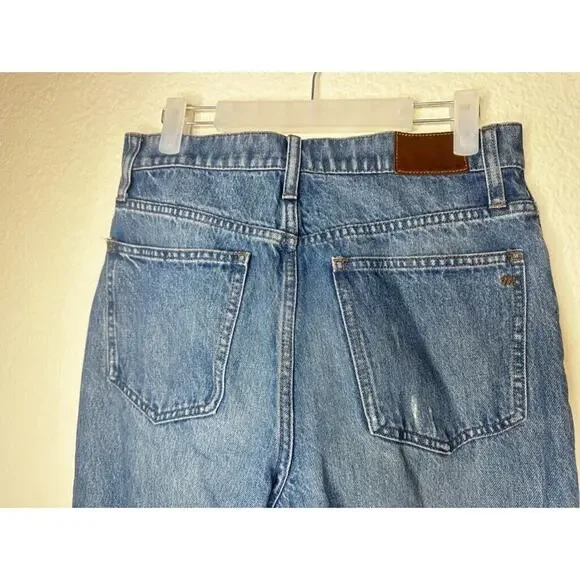 MADEWELL 30" Slim Demi-Boot Jeans in Danville Wash Ripped Edition Medium Wash - Picture 12 of 16